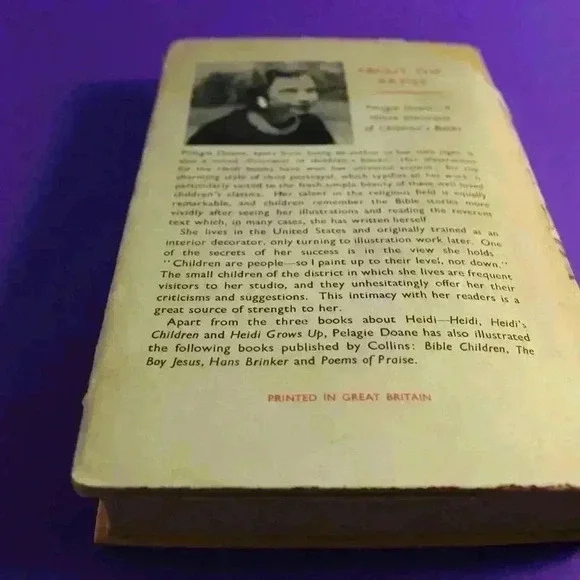 🔴💜💥✨️RARE VINTAGE HARDCOVER HEIDI'S CHILDREN BOOK 1959 BY CHARLES TRITTEN  - Picture 4 of 9